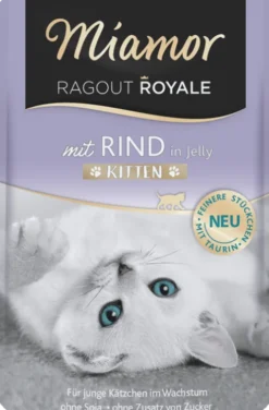 Miamor Ragout Royale Kitten Wołowina Mokra Karma dla kociąt op. 100g Pakiet 22szt.