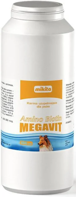 Mikita Preparat na sierść MEGAVIT Amino Biotin dla psa op. 400 tabletek WYPRZEDAŻ