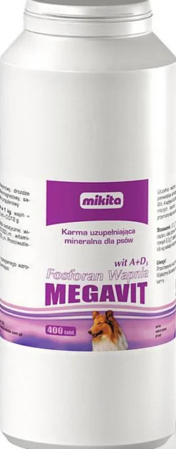 Mikita Preparat uzupełniający MEGAVIT Fosforan Wapnia A+D3 dla psa op. 400 tabletek