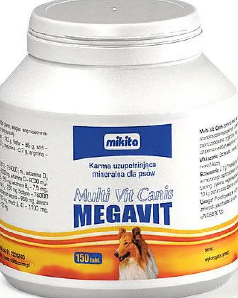 Mikita Preparat uzupełniający MEGAVIT Multi Vit Canis dla psa op. 150 tabletek