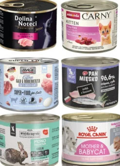 Mix Starter Kitten Mokra Karma dla kociąt Pakiet Degustacyjny 6x185-200g