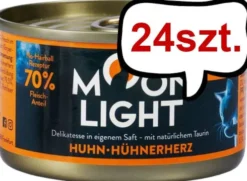 Moonlight Dinner nr 1 Kurczak i serca kurczaka Mokra Karma dla kota op. 80g Pakiet 24szt.
