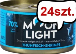 Moonlight Dinner nr 7 Tuńczyk i Krewetki Mokra Karma dla kota op. 80g Pakiet 24szt.