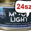 Moonlight Dinner nr 3 Tuńczyk, kurczak i kałamarnica Mokra Karma dla kota op. 80g Pakiet 24szt.
