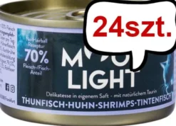 Moonlight Dinner nr 3 Tuńczyk, kurczak i kałamarnica Mokra Karma dla kota op. 80g Pakiet 24szt.