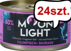 Moonlight Dinner nr 10 Tuńczyk, shirasu Mokra Karma dla kota op. 80g Pakiet 24szt.