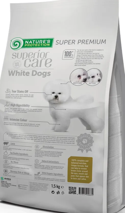 Nature's Protection Superior Care Adult Small Lamb Sucha Karma dla psa op. 1.5kg + Przysmak NP SC Snacks op.75g GRATIS