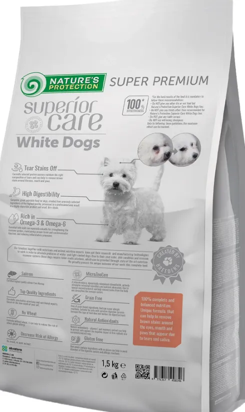 Nature's Protection Superior Care Adult Small Salmon Sucha Karma dla psa op. 1.5kg + Przysmak NP SC Snacks op.75g GRATIS