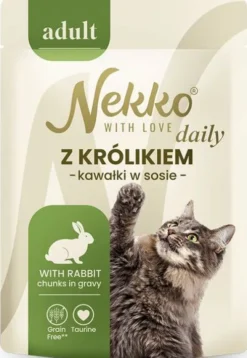 Nekko Daily Adult z królikiem w sosie Mokra Karma dla kota op. 85g