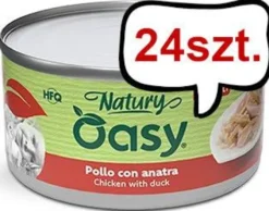 Oasy Adult Natural Chicken with Duck Mokra Karma dla kota op. 85g Pakiet 24szt.