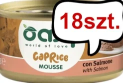 Oasy Caprice Adult Mousse with Salmon Mokra Karma dla kota op. 85g Pakiet 18szt.