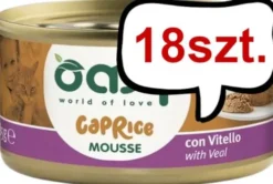 Oasy Caprice Adult Mousse with Veal Mokra Karma dla kota op. 85g Pakiet 18szt.