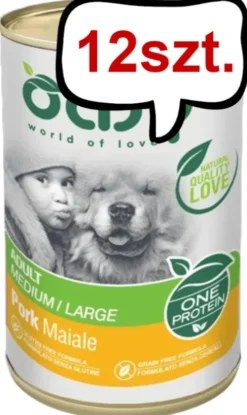 Oasy One Protein Adult Medium/Large Pork mokra karma dla psa op. 400g Pakiet 12szt.