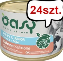 Oasy One Protein Puppy Mini Salmon mokra karma dla szczeniąt op. 200g Pakiet 24szt.