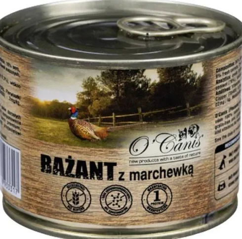 O'Canis Bażant z marchewką Mokra Karma dla psa op. 200g