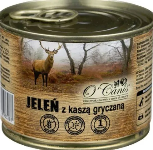 O'Canis Jeleń z kaszą gryczaną Mokra Karma dla psa op. 200g