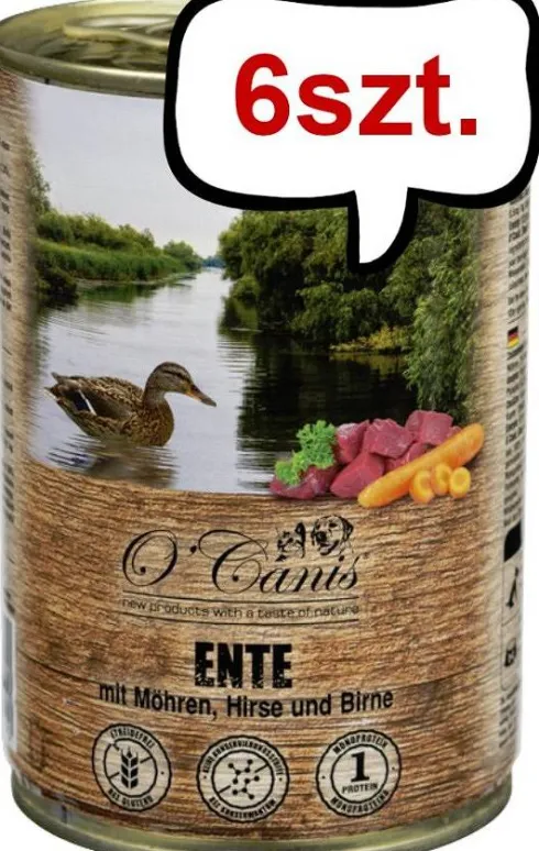 O'Canis Kaczka z marchewką Mokra Karma dla psa op. 400g Pakiet 6szt.