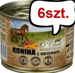 O'Canis Konina z WARZYWAMI i siemieniem lnianym Mokra Karma dla psa op. 200g Pakiet 6szt.