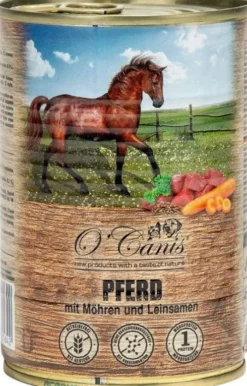 O'Canis Konina z WARZYWAMI i siemieniem lnianym Mokra Karma dla psa op. 800g Pakiet 6szt.