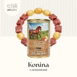 O'Canis Konina z ZIEMNIAKAMI Mokra Karma dla psa op. 400g Pakiet 6szt.