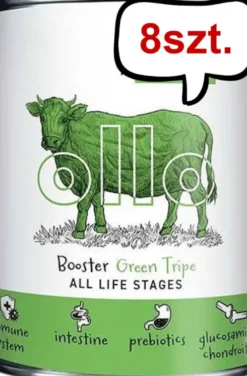 Ollo Booster Digest Green Tripe Mokra Karma dla psa op. 400g Pakiet 8szt.