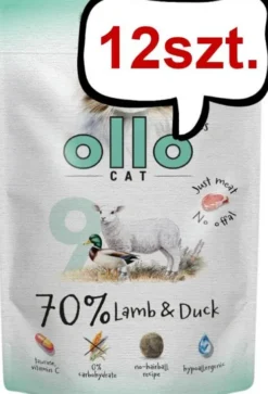 Ollo Cat Nr 9 Lamb&Duck Mokra Karma dla kota op. 85g Pakiet 12szt.