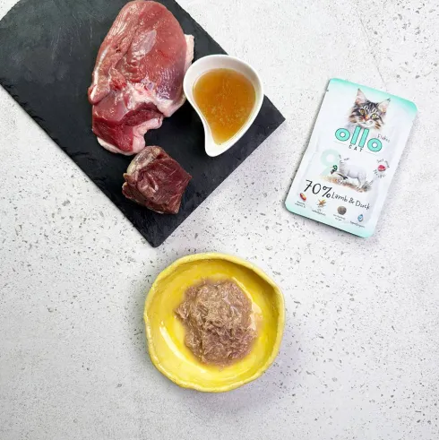 Ollo Cat Nr 9 Lamb&Duck Mokra Karma dla kota op. 85g Pakiet 12szt.