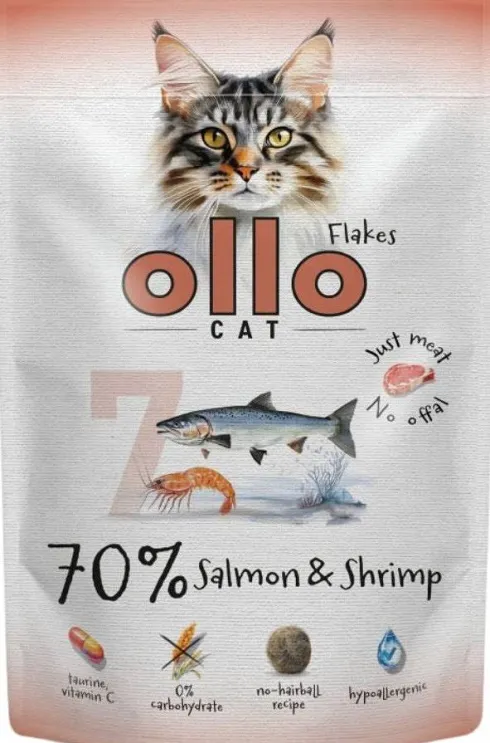Ollo Cat Nr 7 Salmon&Shrimp Mokra Karma dla kota op. 85g Pakiet 12szt.