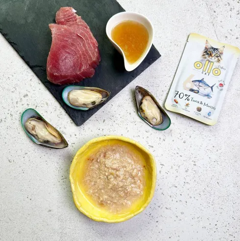 Ollo Cat Nr 6 Tuna&Mussels Mokra Karma dla kota op. 85g