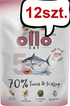 Ollo Cat Nr 5 Tuna&Sallop Mokra Karma dla kota op. 85g Pakiet 12szt.