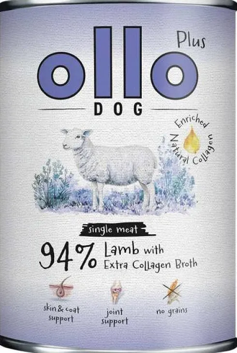 Ollo Plus Kolagen Lamb Mokra Karma dla psa op. 400g Pakiet 12szt.