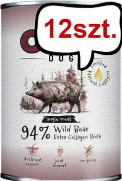 Ollo Plus Kolagen Wild Boar Mokra Karma dla psa op. 400g Pakiet 12szt.
