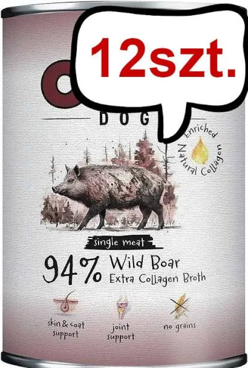 Ollo Plus Kolagen Wild Boar Mokra Karma dla psa op. 400g Pakiet 12szt.
