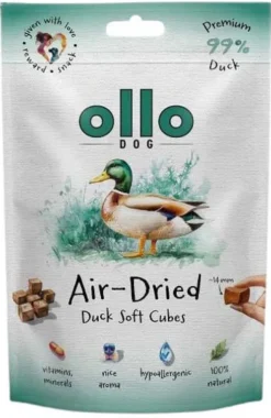 Ollo Przysmaki Air-Dried Duck Soft Cubes dla psa op. 80g