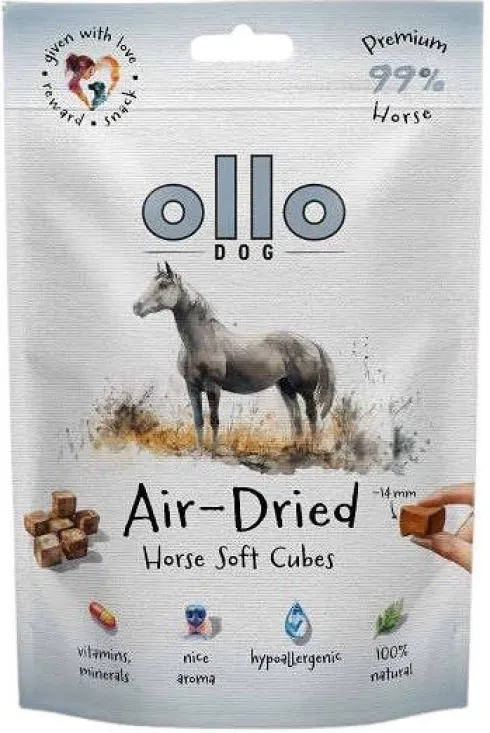 Ollo Przysmaki Air-Dried Horse Soft Cubes dla psa op. 80g