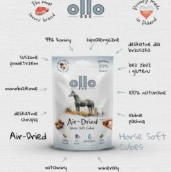 Ollo Przysmaki Air-Dried Horse Soft Cubes dla psa op. 80g