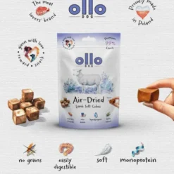 Ollo Przysmaki Air-Dried Lamb Soft Cubes dla psa op. 80g