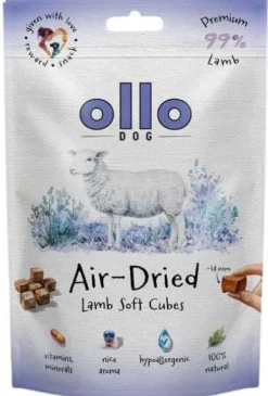 Ollo Przysmaki Air-Dried Lamb Soft Cubes dla psa op. 80g