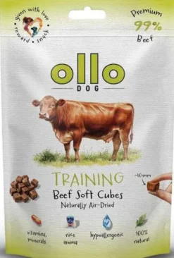 Ollo Przysmaki Training Beef Soft Cubes dla psa op. 80g