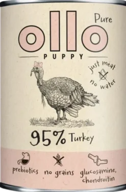 Ollo Puppy Pure Turkey Mokra Karma dla szczeniąt op. 400g Pakiet 8szt.