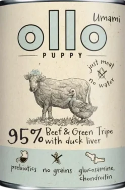 Ollo Puppy Umami Beef&Green Tripe with Duck liver Mokra Karma dla szczeniąt op. 400g