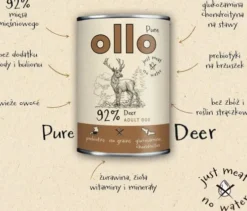 Ollo Pure Deer Mokra Karma dla psa op. 400g