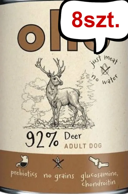 Ollo Pure Deer Mokra Karma dla psa op. 400g Pakiet 8szt.