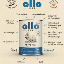 Ollo Pure Rabbit Mokra Karma dla psa op. 400g