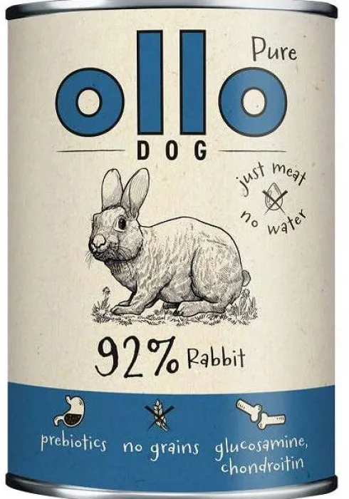 Ollo Pure Rabbit Mokra Karma dla psa op. 400g Pakiet 8szt.