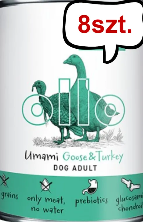 Ollo Umami Goose&Turkey Mokra Karma dla psa op. 400g Pakiet 8szt.