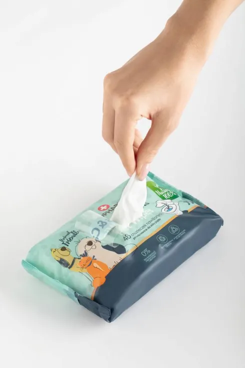 Opharm Dogs&Cats Pet Wipes Chusteczki nawilżane dla psa i kota op. 48szt.
