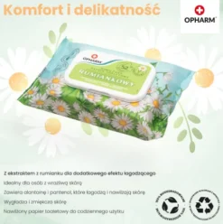 Opharm Nawilżany papier toaletowy Rumiankowy op. 52szt.