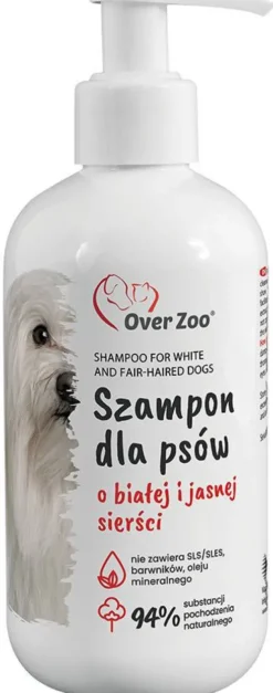 Over Zoo Szampon do białej i jasnej sierści dla psa poj. 250ml