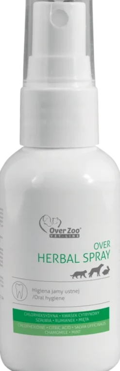 Over Zoo VetLine Herbal Spray Preparat do higieny jamy ustnej dla psa i kota poj. 50ml